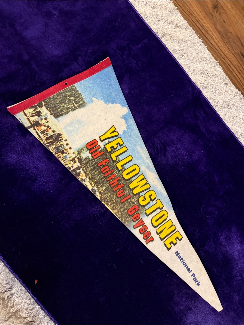 Yellowstone National Park Vintage Pennant - Old Faithful